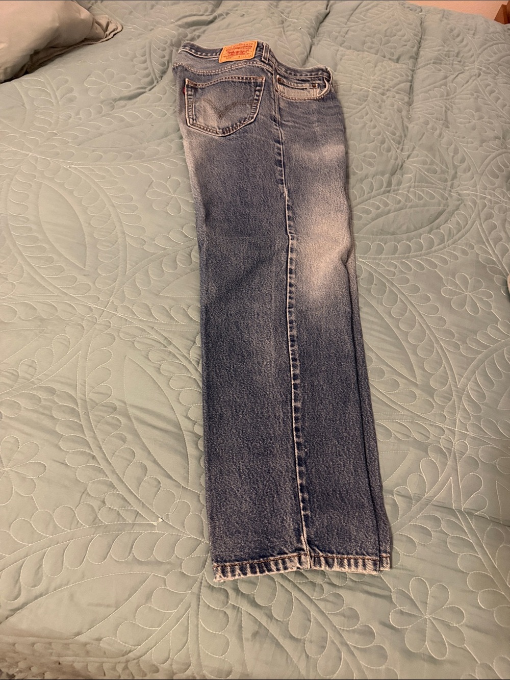 Levi's Straight Leg Jeans in Faded Blue Wash
